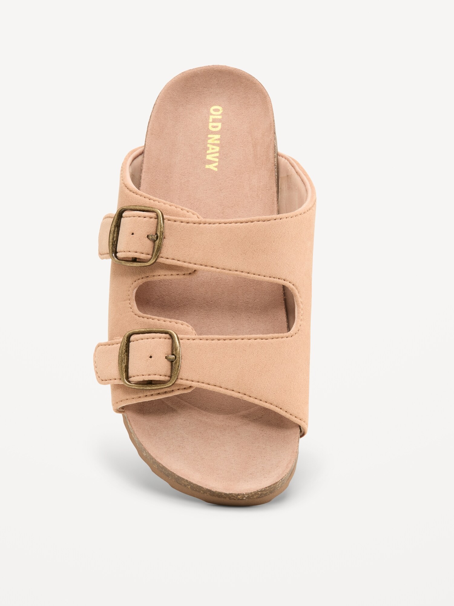 Сандалии Old Navy Faux-Suede Double-Strap Slide Sandals для девочек, цвет: Рыжевато-коричневый — фото 2
