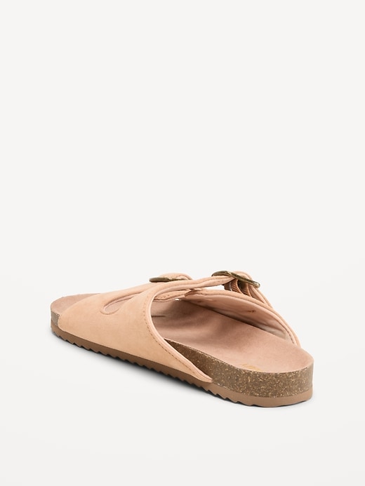 Image number 4 showing, Faux-Suede Double-Strap Slide Sandals for Girls