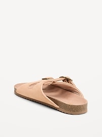 Image number 4 showing, Faux-Suede Double-Strap Slide Sandals for Girls