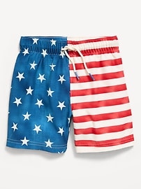 Image number 1 showing, Printed Swim Trunks for Toddler Boys