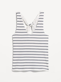 Sleeveless Ribbed Loop-Back Tank Top