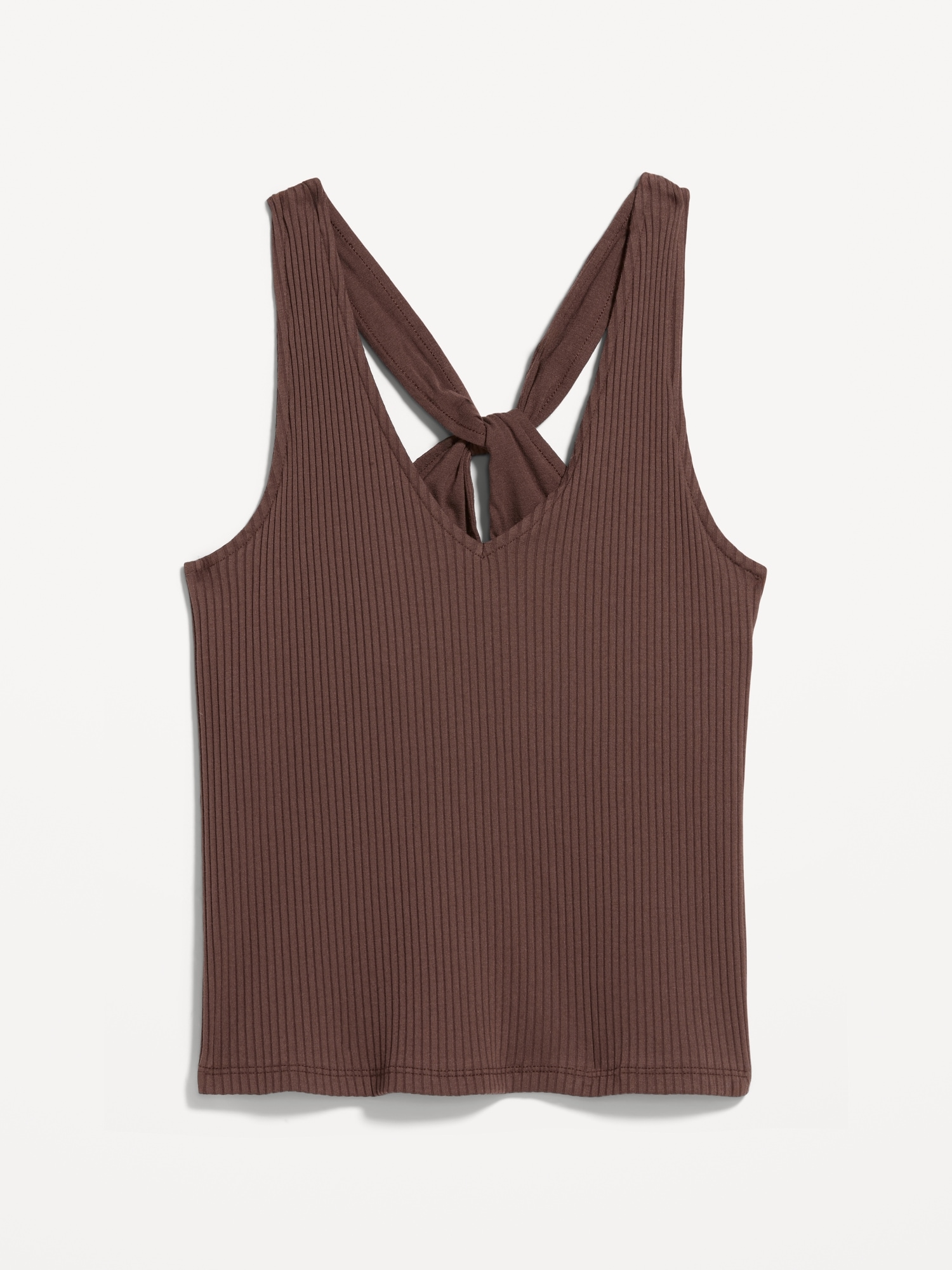 Ribbed Loop-Back Halter Top