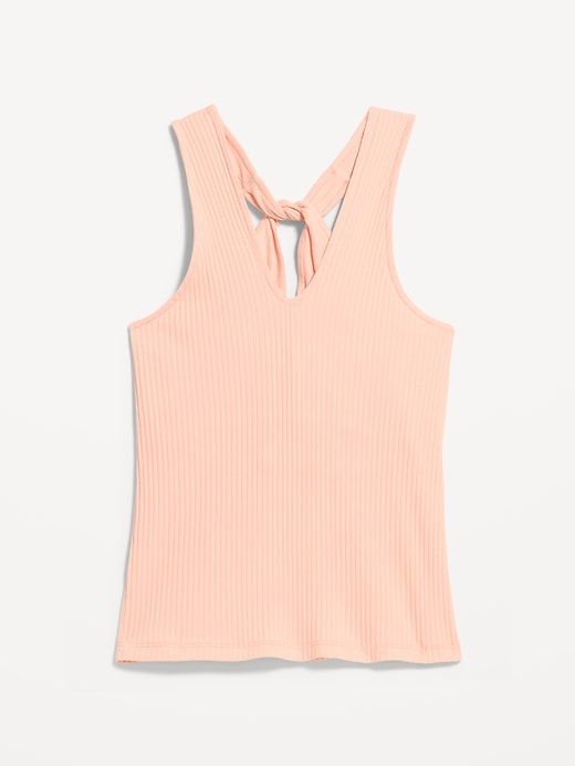 Image number 1 showing, Sleeveless Ribbed Loop-Back Tank Top