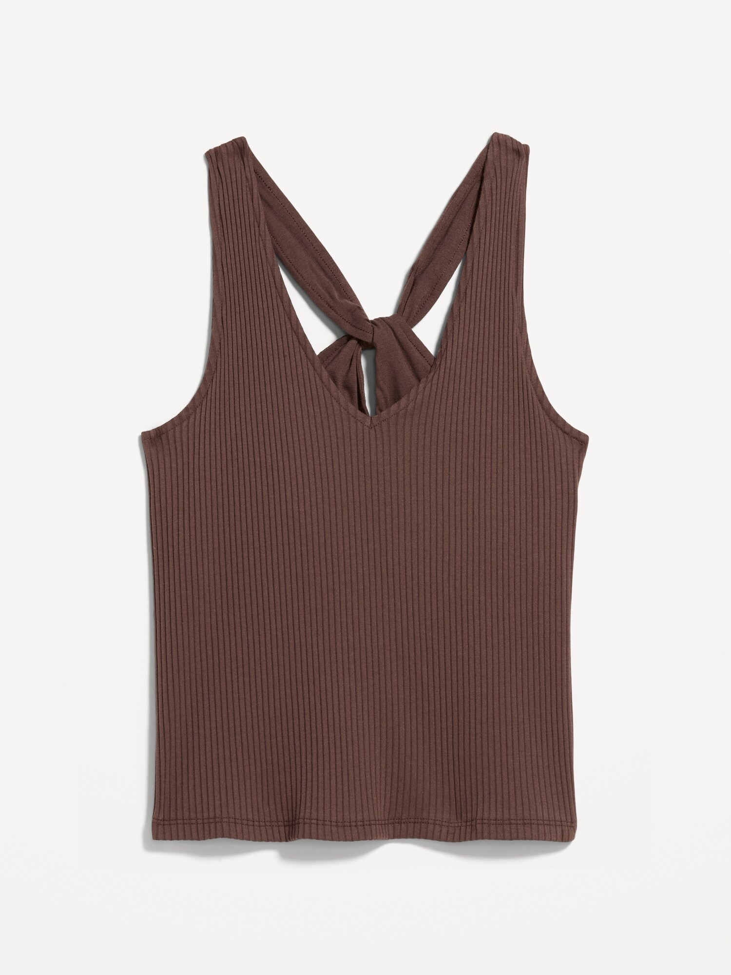 Sleeveless Ribbed Loop-Back Tank Top - image 3