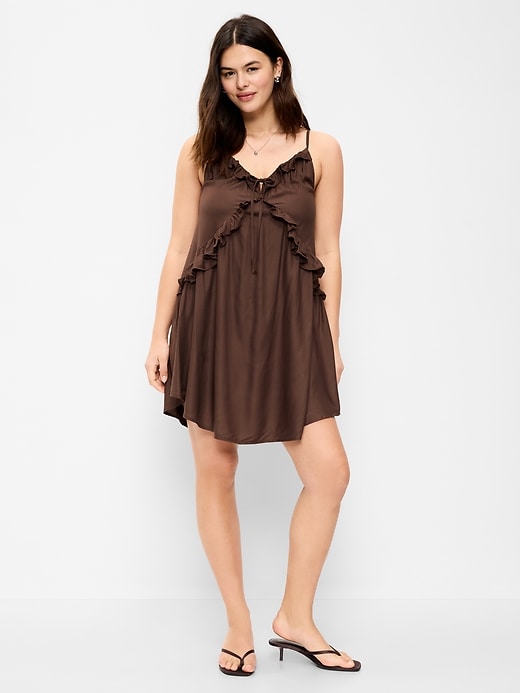 Image number 6 showing, Ruffle-Trim Asymmetrical Mini Dress