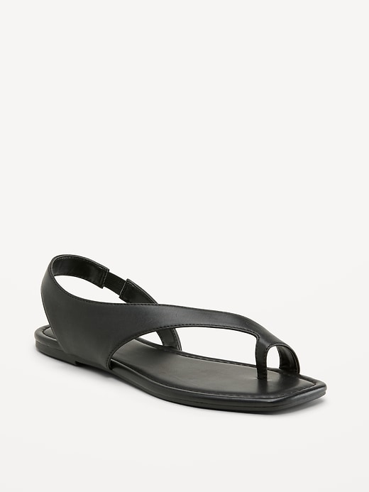 Image number 1 showing, Asymmetrical Toe-Strap Sandals for Women