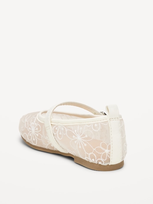 Image number 3 showing, Mesh Floral Ballet Flats for Toddler Girls