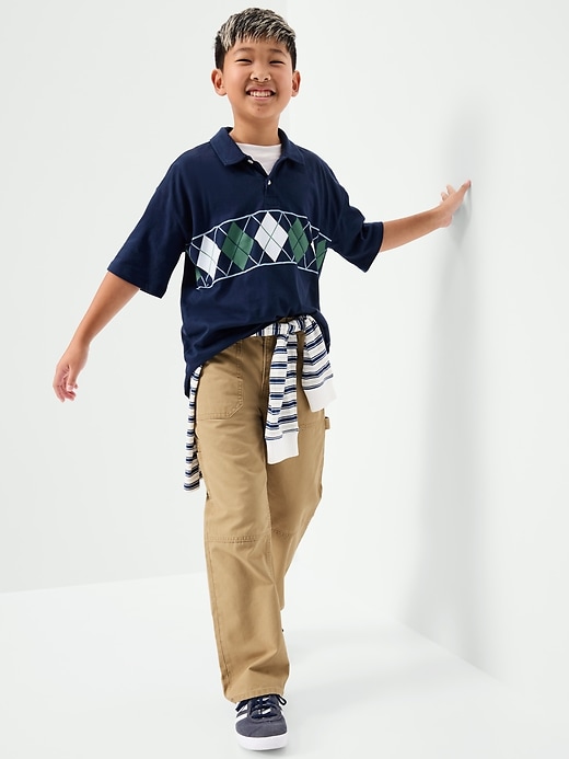 Image number 3 showing, Baggy Carpenter Utility Canvas Pants for Boys