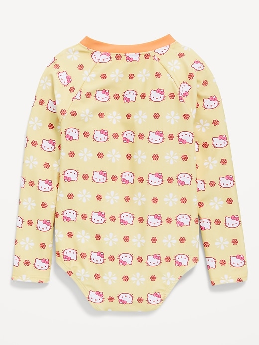 Image number 2 showing, Hello Kitty® Zip-Front Rashguard One-Piece Swimsuit for Toddler Girls