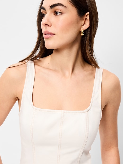 Image number 5 showing, Fit & Flare Sleeveless Denim Midi Dress