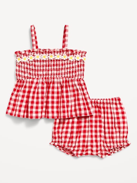 Image number 1 showing, Sleeveless Smocked Peplum Top and Shorts Set for Baby