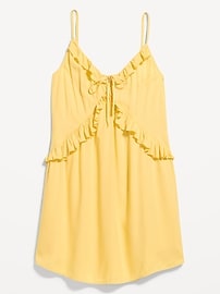 Image number 1 showing, Ruffle-Trim Asymmetrical Mini Dress