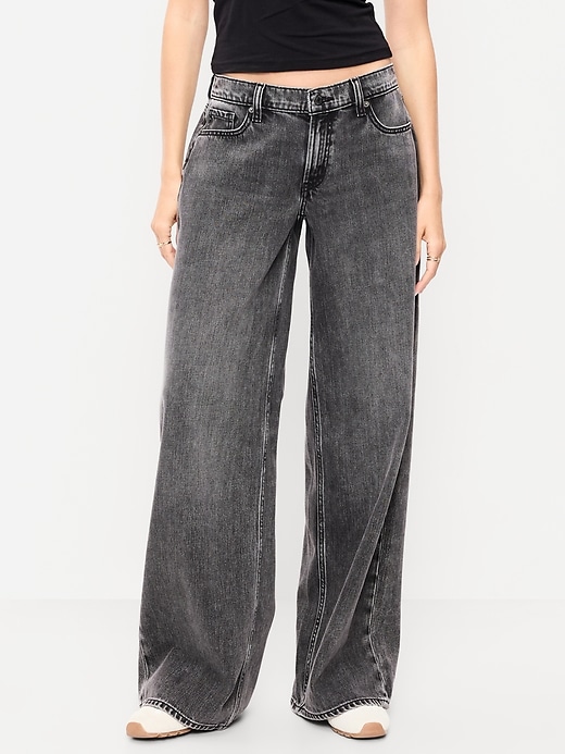 Image number 2 showing, Low-Rise Baggy Wide-Leg Jeans