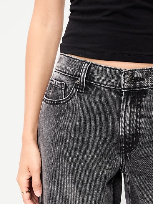 Image number 5 showing, Low-Rise Baggy Wide-Leg Jeans