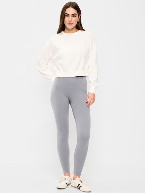 High-Waisted Jersey Fashion Layering Leggings