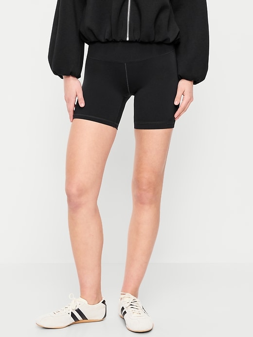 Image number 1 showing, High-Waisted StudioSmooth Biker Shorts -- 6-inch inseam
