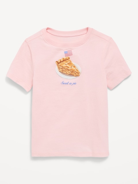Short-Sleeve Flag Graphic T-Shirt for Toddler Girls