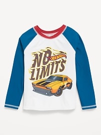Image number 1 showing, Hot Wheels™ Graphic Rashguard Swim Top for Toddler Boys