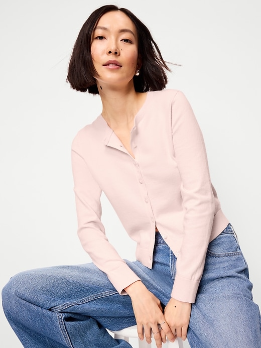 Image number 3 showing, SoSoft Lite Cropped Crew-Neck Cardigan