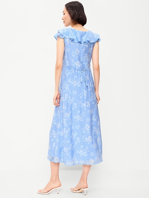 Image number 2 showing, Ruffle-Sleeve Fit & Flare Midi Dress