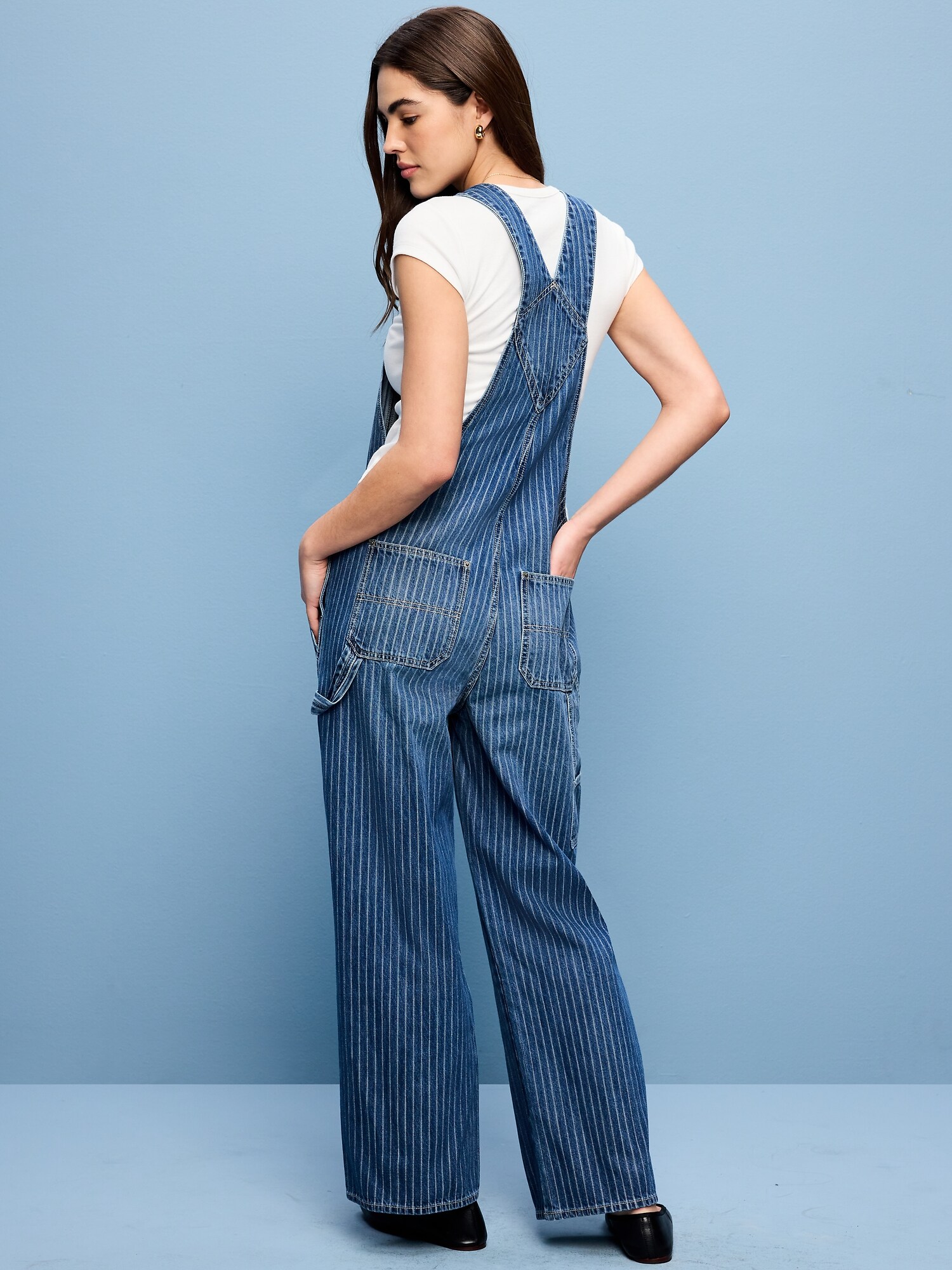 Женский комбинезон Old Navy Baggy Wide-Leg Overalls, цвет: Tannery Row — фото 3
