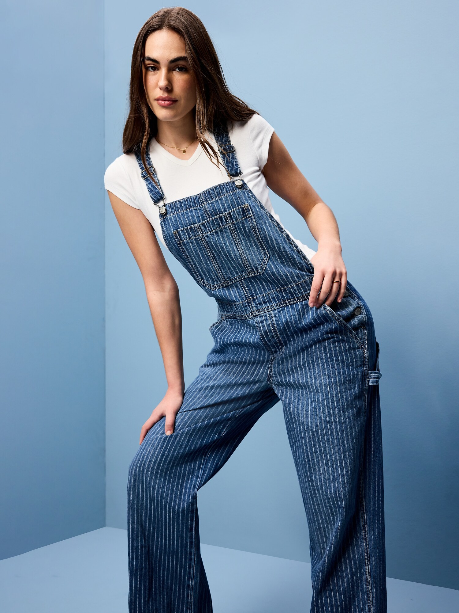 Женский комбинезон Old Navy Baggy Wide-Leg Overalls, цвет: Tannery Row — фото 2