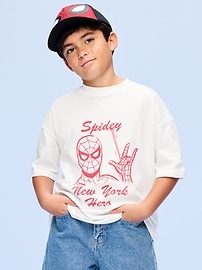 Image number 3 showing, Old Navy x Marvel Spider-Man Oversized Graphic T-Shirt for Boys