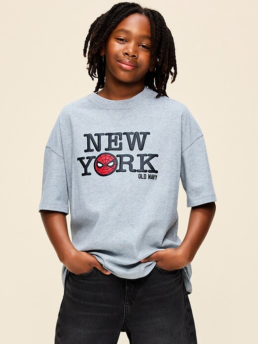 Image number 3 showing, Old Navy x Marvel Spider-Man Oversized Graphic T-Shirt for Boys