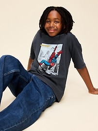 Image number 1 showing, Old Navy x Marvel Spider-Man Oversized Graphic T-Shirt for Boys