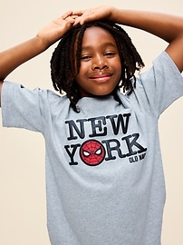 Image number 1 showing, Old Navy x Marvel Spider-Man Oversized Graphic T-Shirt for Boys