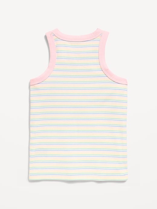 Image number 3 showing, Fitted Ribbed Tank Top for Girls