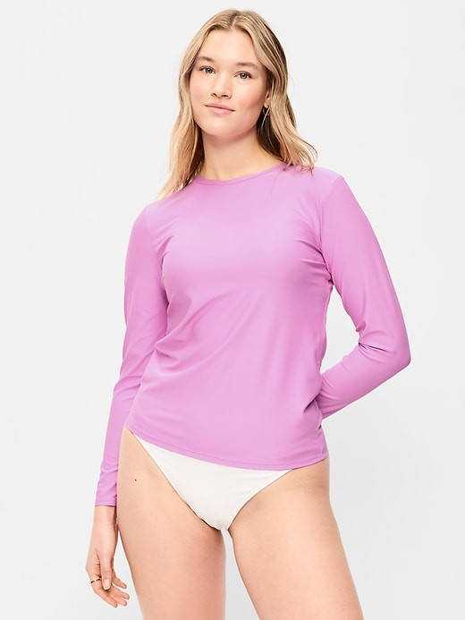 Image number 5 showing, Long-Sleeve Matte Rashguard Swim Top
