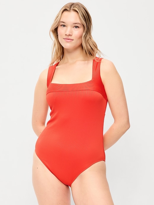 Image number 5 showing, Ribbed One-Piece Swimsuit