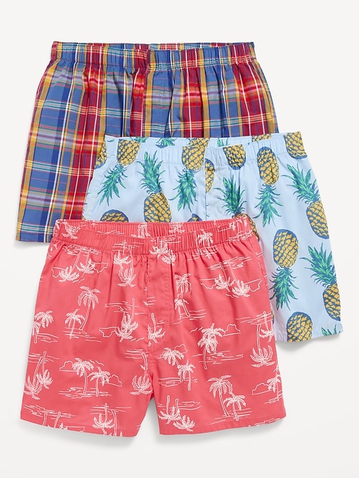 Image number 1 showing, 3-Pack Soft-Washed Boxer Shorts -- 3.5-inch inseam