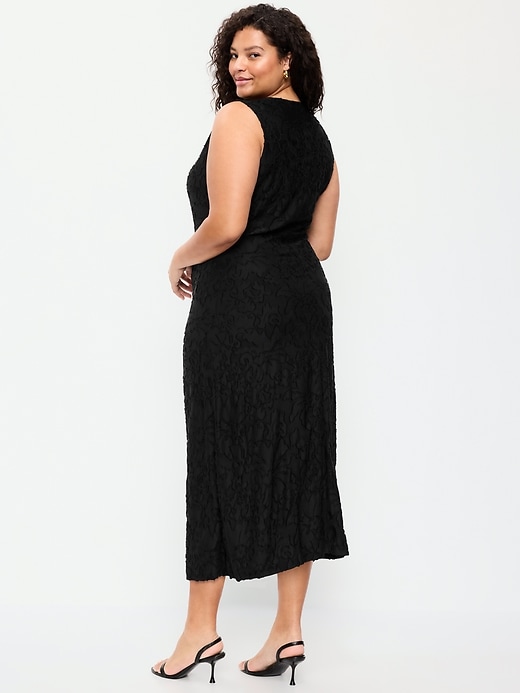 Image number 7 showing, Side-Drape Jersey Jaquard Midi Dress