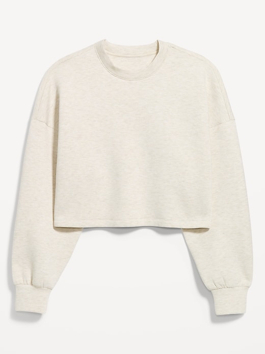 Image number 5 showing, Bounce Fleece Crew-Neck Cropped Top