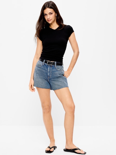 High-Waisted OG Jean Cut-Off Shorts -- 4-inch inseam