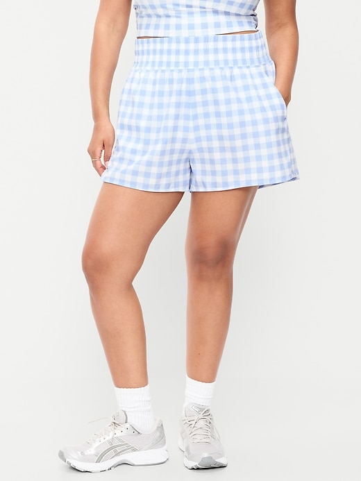 Image number 1 showing, Extra High-Waisted Crinkle Run Shorts -- 3-inch inseam