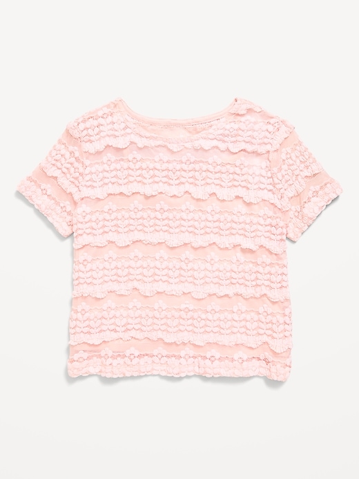 Short-Sleeve Lace Top for Girls