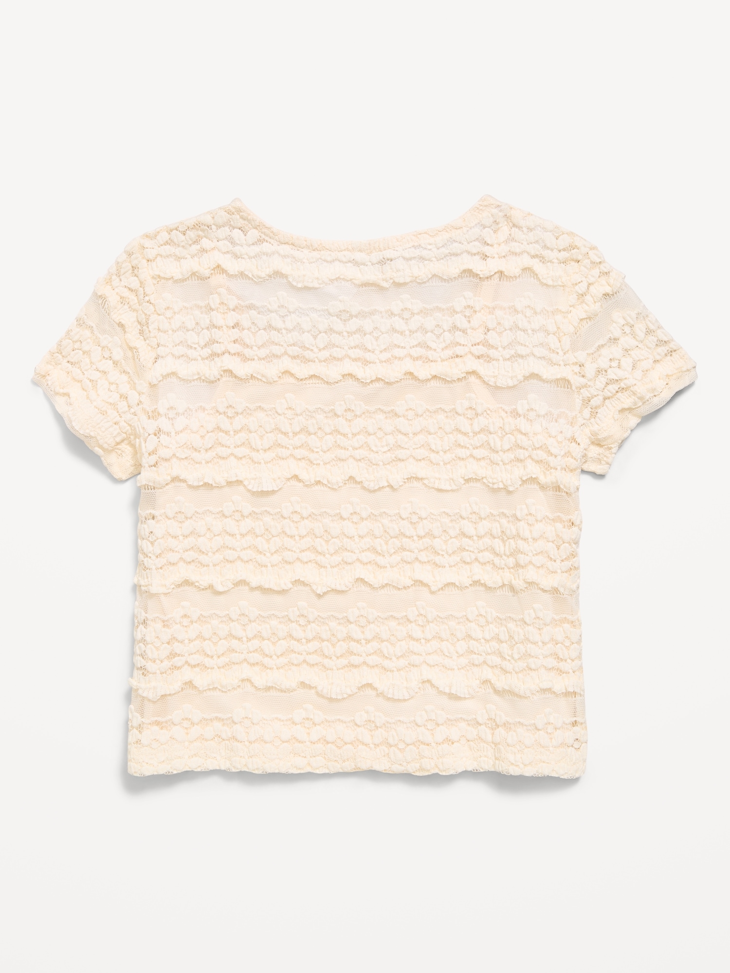 Short-Sleeve Lace Top for Girls