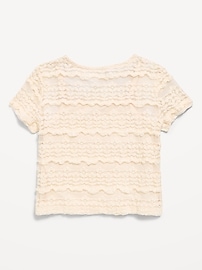 Image number 3 showing, Short-Sleeve Lace Top for Girls