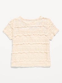 Image number 2 showing, Short-Sleeve Lace Top for Girls