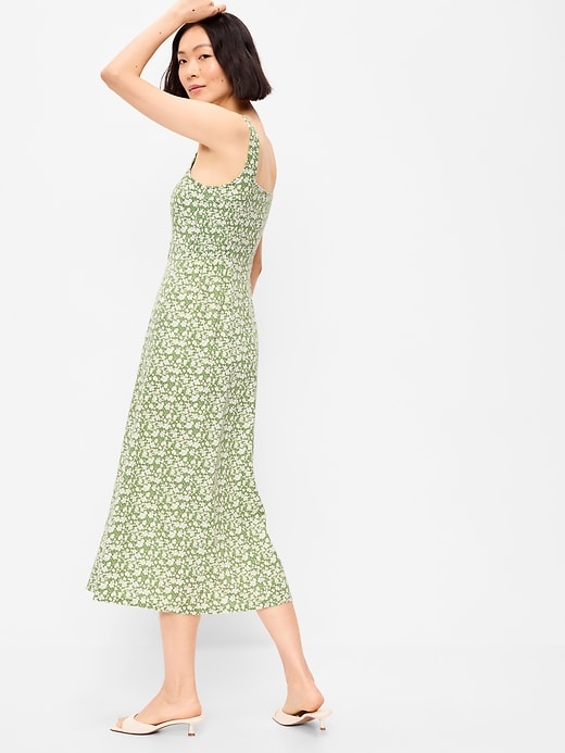Image number 2 showing, Fit & Flare Sleeveless Linen-Blend Midi Dress