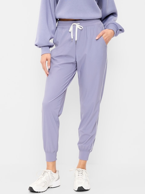 High-Waisted Side-Striped SleekTech Jogger