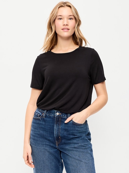 Image number 5 showing, Luxe Crew-Neck T-Shirt