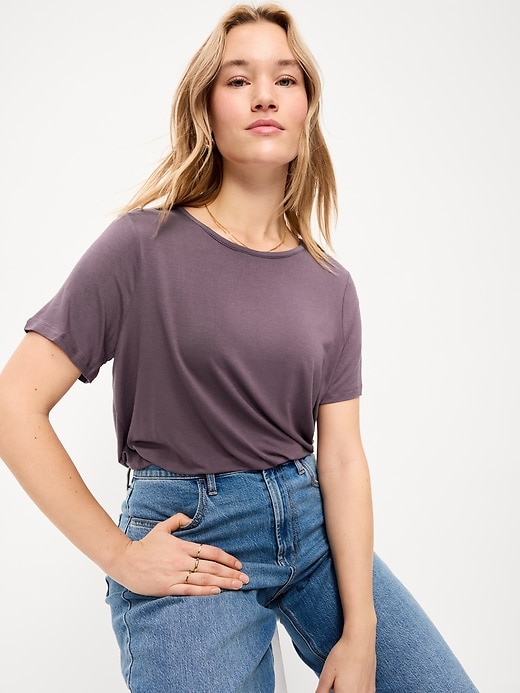 Image number 3 showing, Luxe Crew-Neck T-Shirt