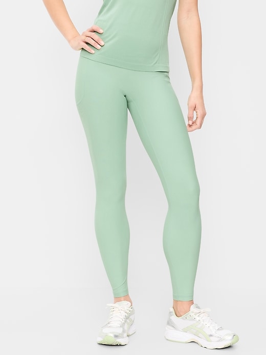 Image number 1 showing, Extra-High Waisted PowerSoft Boundless 7/8 Pocket Leggings – No Front Seam
