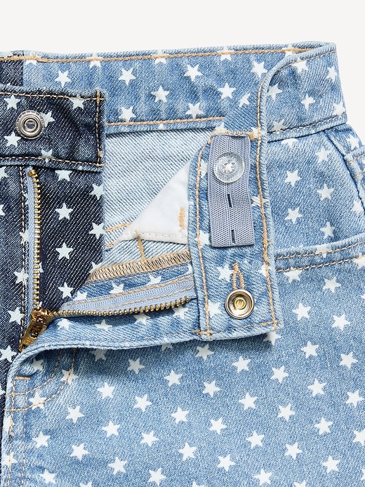 Image number 5 showing, High-Waisted Two-Tone Frayed-Hem Jean Shorts for Girls