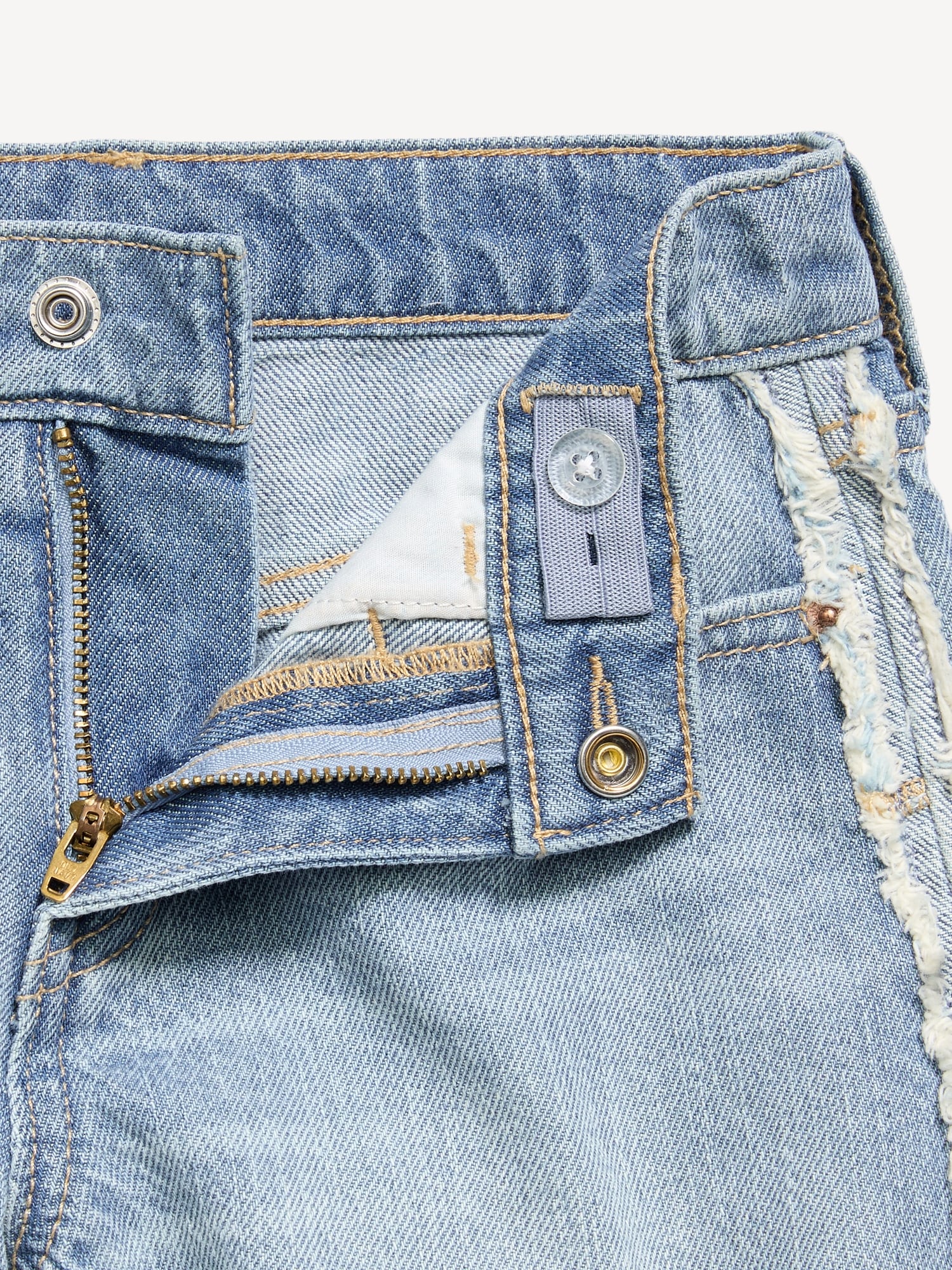 Extra High-Waisted Frayed-Hem Jean Shorts for Girls
