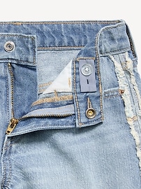 Image number 3 showing, Extra High-Waisted Frayed-Hem Jean Shorts for Girls